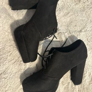 Black Platform Ankle Boots